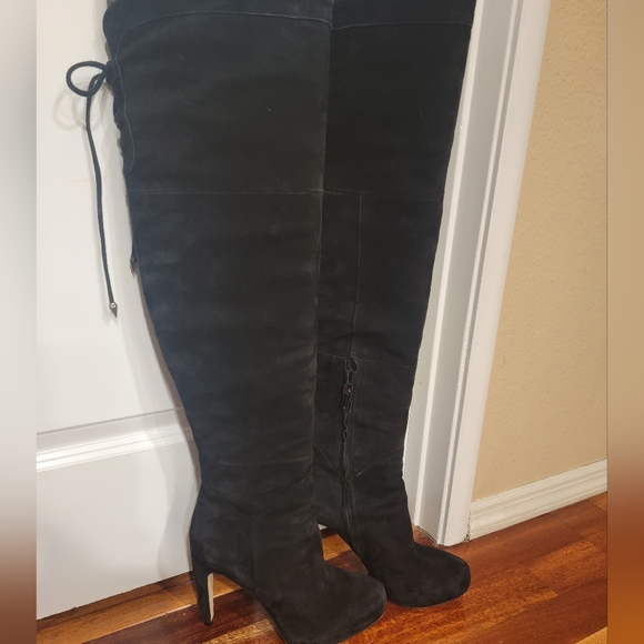 Sam Edelman Suade Kayla Over The Knee Heel Boots Size 9.5M - Picture 3 of 16